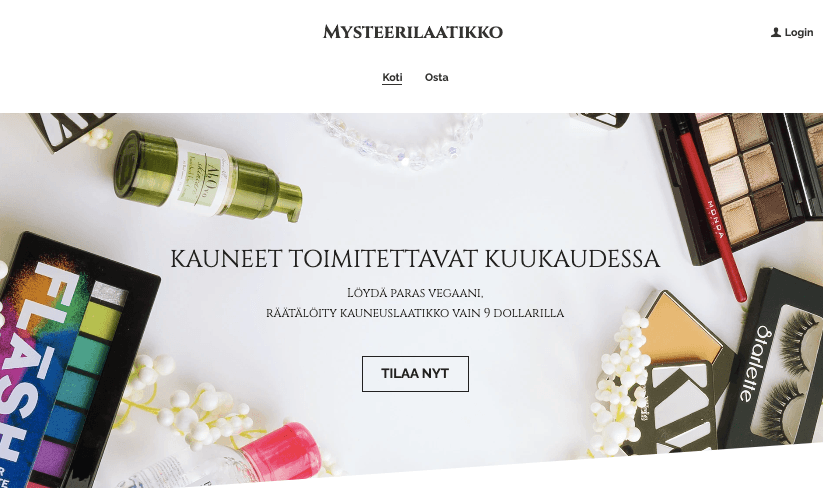 Mystery Box Online Store -malli Strikinglyllä Mystery Box Online Store -malli Strikinglyllä