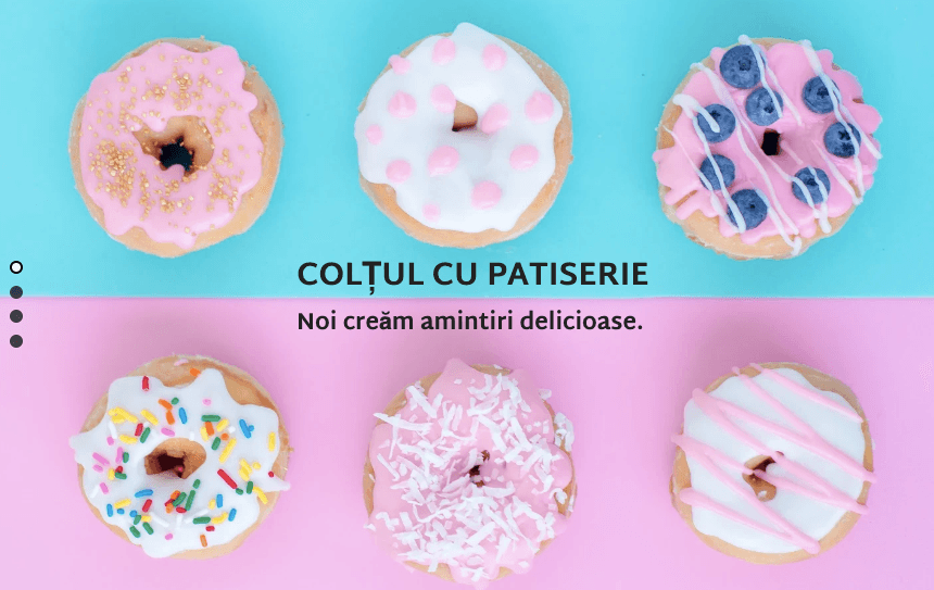Șablon pentru site-ul Colț de patiserie de la Strikingly Șablon pentru site-ul Colț de patiserie de la Strikingly