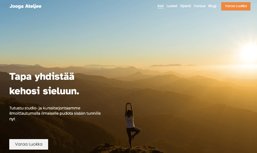 Yoga Studio Blogi -malli Strikinglyltä Yoga Studio Blogi -malli Strikinglyltä