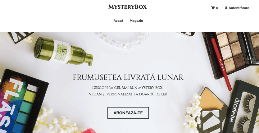 Șablonul MysteryBox Online de la Strikingly Șablonul MysteryBox Online de la Strikingly
