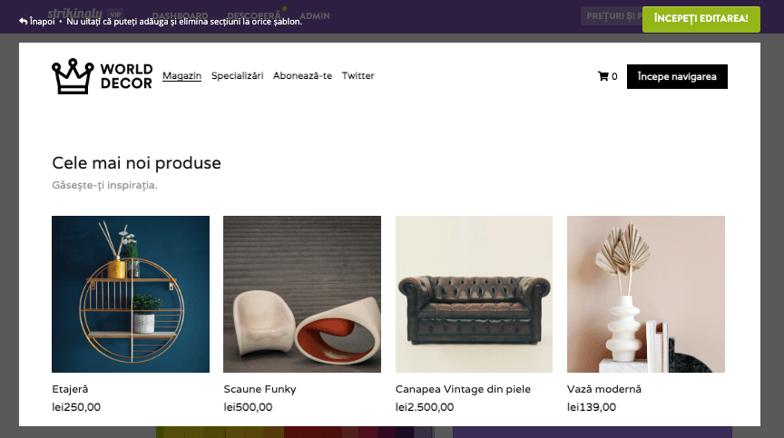 Cum pot ajuta funcționalitățile Strikingly afacerea ta să stabilească un preț avantajos pentru un produs - Funcționalitate de e-commerce Cum pot ajuta funcționalitățile Strikingly afacerea ta să stabilească un preț avantajos pentru un produs - Funcționalitate de e-commerce