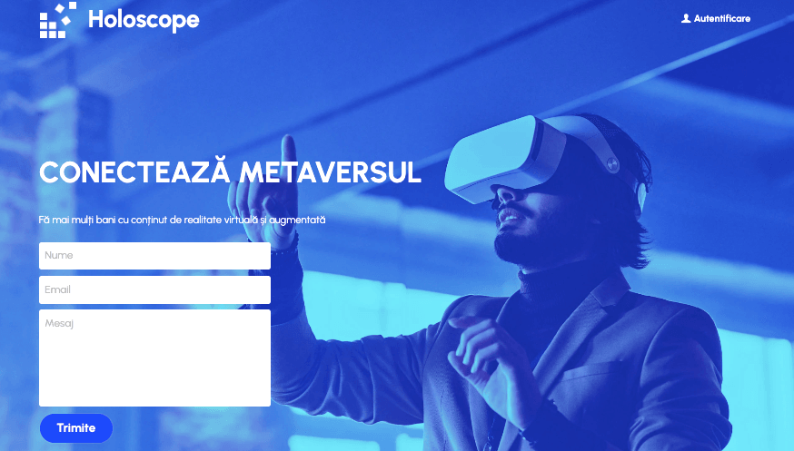 Șablon Holoscope de la Strikingly Șablon Holoscope de la Strikingly