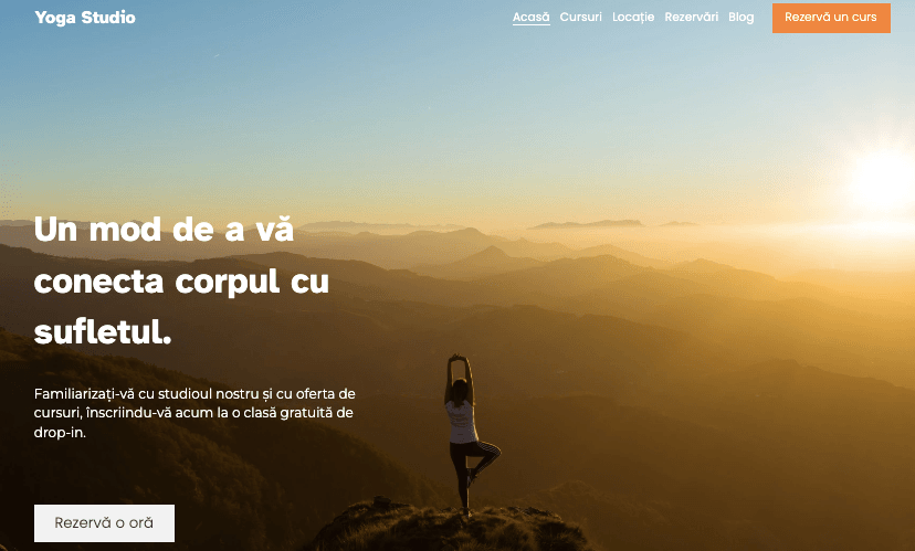 Șablon de blog pentru studio de yoga de la Striktingly Șablon de blog pentru studio de yoga de la Striktingly