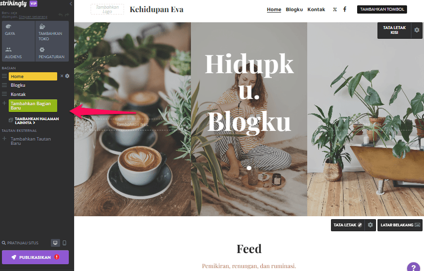 Bagaimana Anda Menambahkan Pernyataan Misi Untuk Bisnis Di Strikingly - Pilih Bagian Bagaimana Anda Menambahkan Pernyataan Misi Untuk Bisnis Di Strikingly - Pilih Bagian