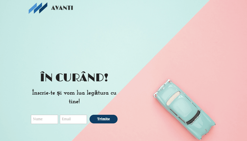 Șablon de site web Avanti de la Strikingly Șablon de site web Avanti de la Strikingly