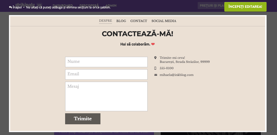 Cum poate Strikingly să ajute cu publicitatea pentru fitness - formulare de contact și cereri Cum poate Strikingly să ajute cu publicitatea pentru fitness - formulare de contact și cereri