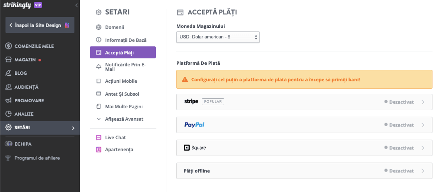 Cum pot funcționalitățile Strikingly să ajute afacerea ta să stabilească un preț avantajos pentru un produs - Integrare cu gateway-uri de plată Cum pot funcționalitățile Strikingly să ajute afacerea ta să stabilească un preț avantajos pentru un produs - Integrare cu gateway-uri de plată