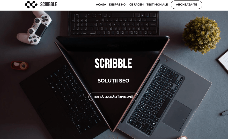 Șablon Scribble de la Strikingly Șablon Scribble de la Strikingly