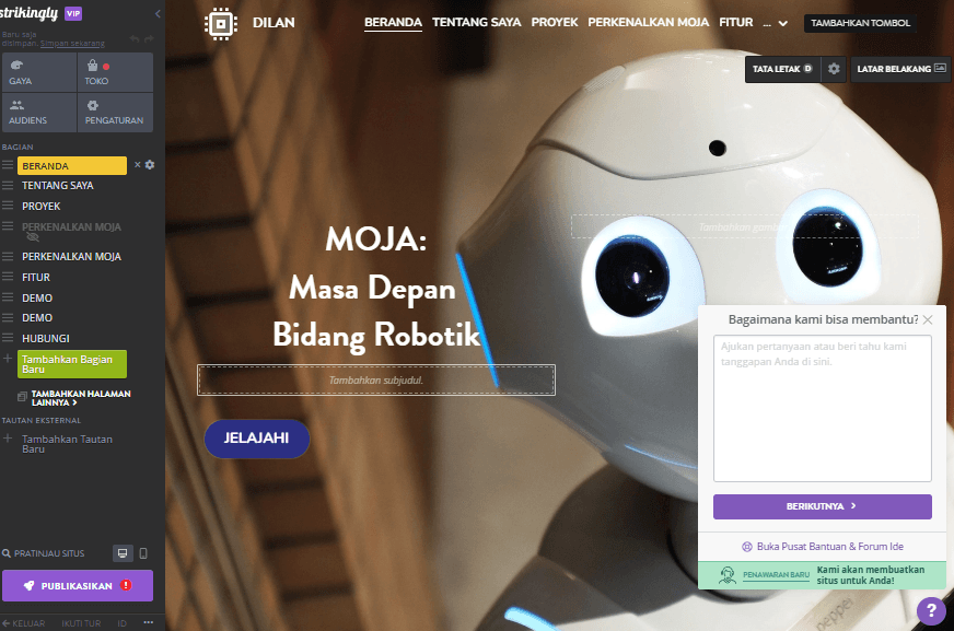 ide situs web kreatif - Fitur Obrolan Langsung Strikingly ide situs web kreatif - Fitur Obrolan Langsung Strikingly