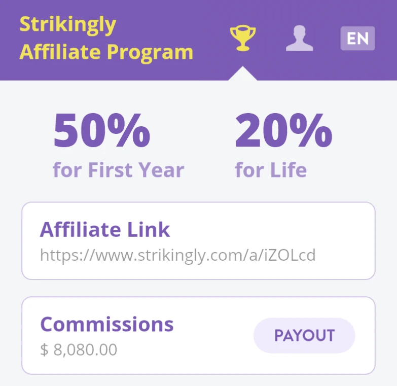 Strikingly Affiliate ohjelman ilmoitusbanneri Strikingly Affiliate ohjelman ilmoitusbanneri