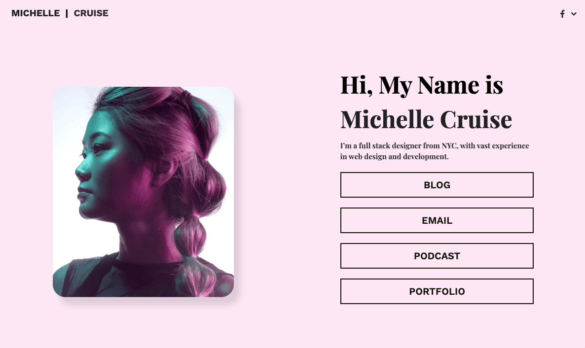Szablon Michelle Cruise od Strikingly Szablon Michelle Cruise od Strikingly