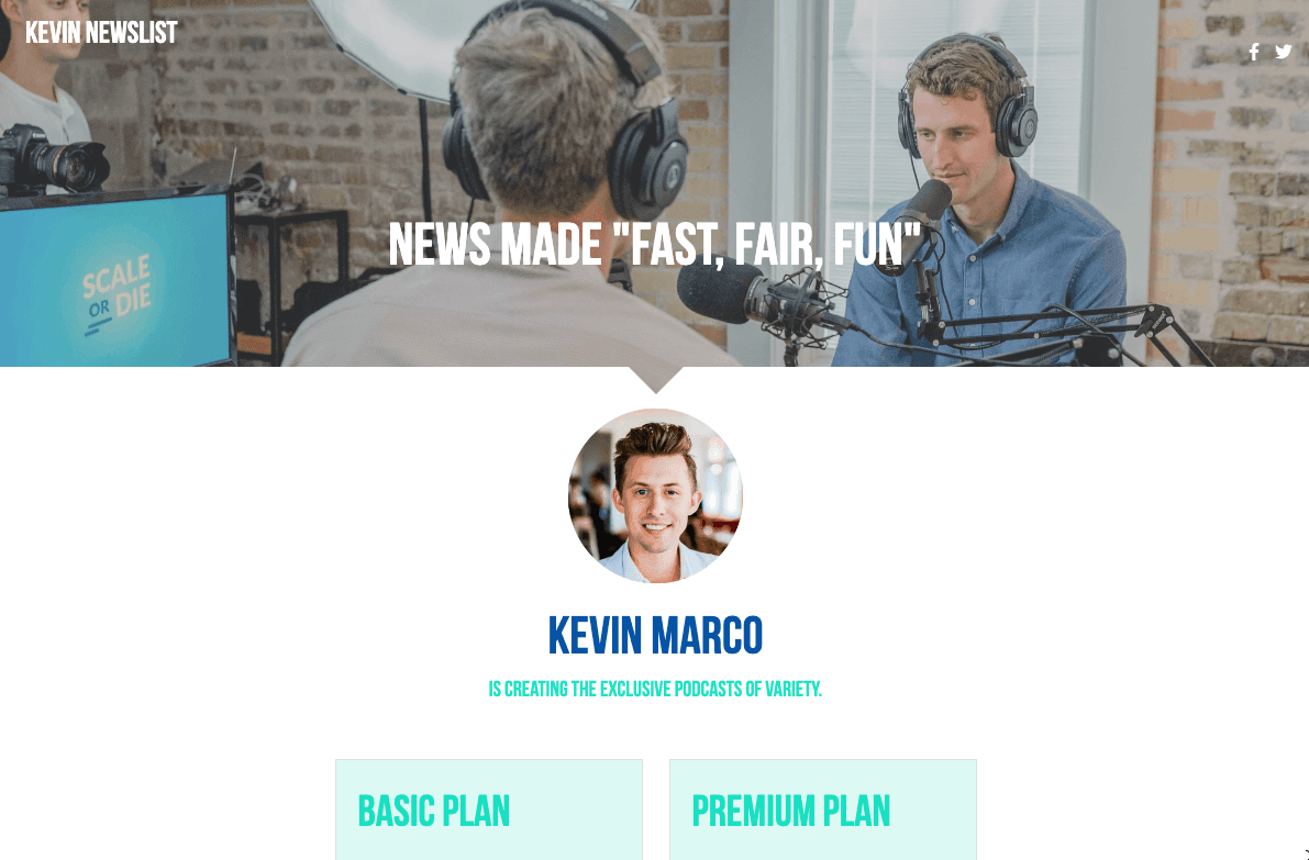 Szablon podcastu z Strikingly Szablon podcastu z Strikingly