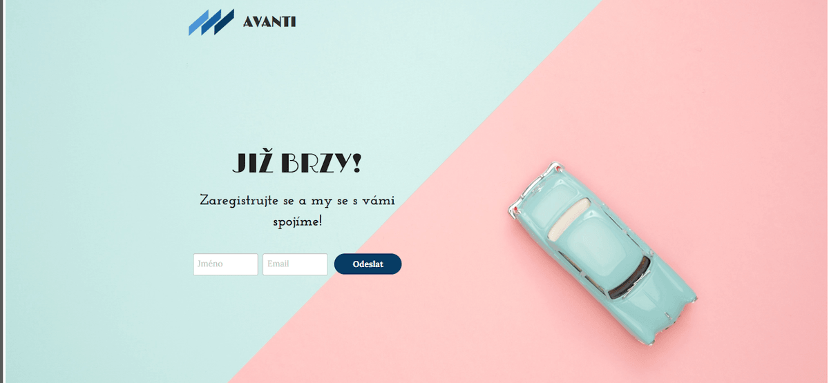 Šablona webových stránek Avanti od Strikingly Šablona webových stránek Avanti od Strikingly