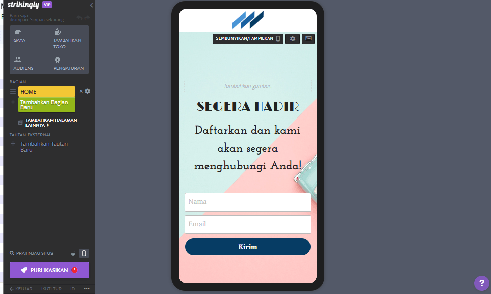 Editor Situs Web yang Sangat Mobile Editor Situs Web yang Sangat Mobile