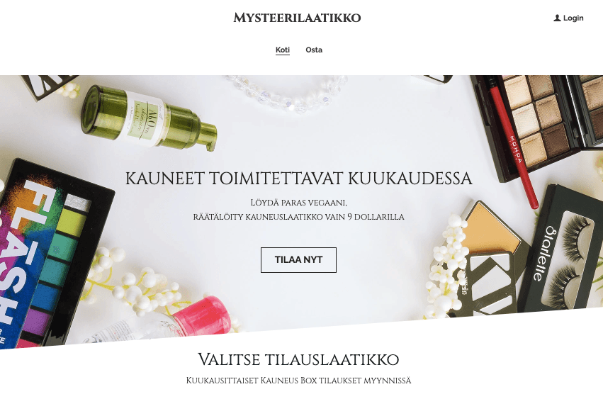 MysteryBox Verkkokauppamalli Strikinglyltä MysteryBox Verkkokauppamalli Strikinglyltä