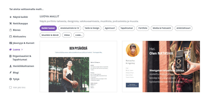 Kuinka suunnitella vau-kotisivu helposti Strikinglyn avulla - Valitse mallipohja Kuinka suunnitella vau-kotisivu helposti Strikinglyn avulla - Valitse mallipohja