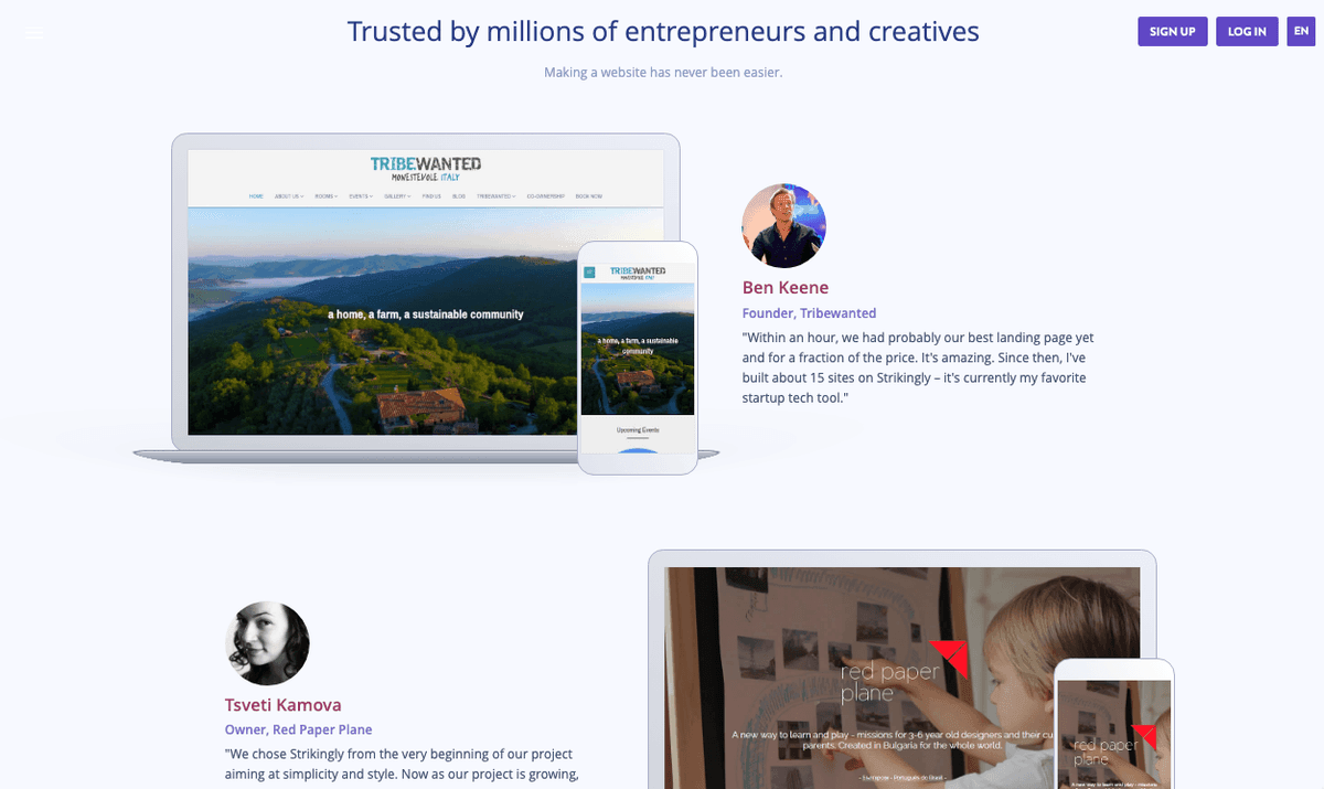 Site web cu design responsive Strikingly Site web cu design responsive Strikingly