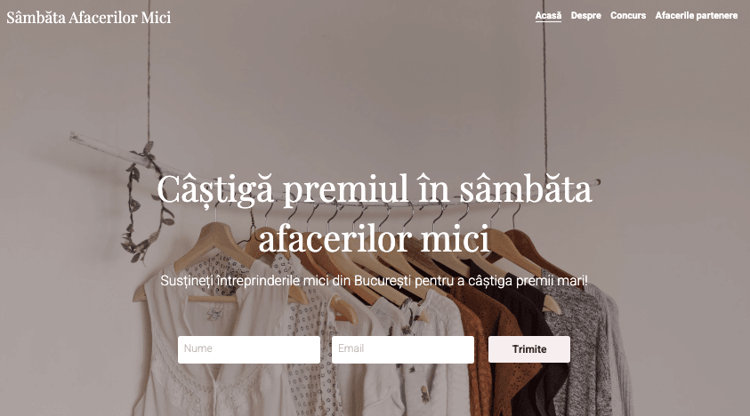 Șablon pentru afaceri mici de la Strikingly Șablon pentru afaceri mici de la Strikingly