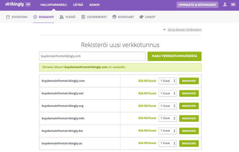 Kuva otettu Strikinglyltä Kuva otettu Strikinglyltä