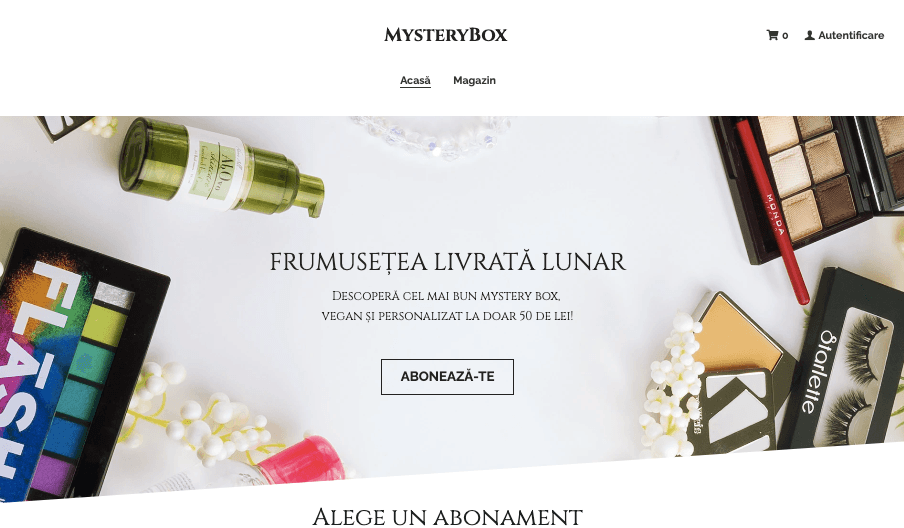 Șablonul MysteryBox Virtual Store de la Strikingly Șablonul MysteryBox Virtual Store de la Strikingly
