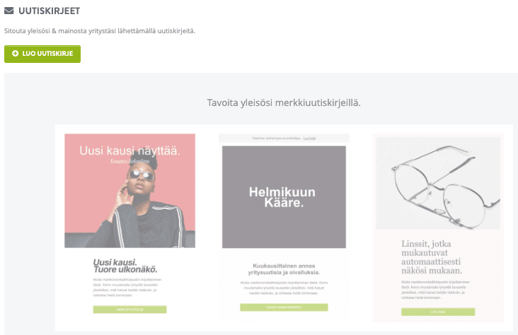 Strikinglyn uutiskirjeominaisuus Strikinglyn uutiskirjeominaisuus