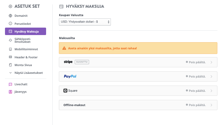 Strikinglyn maksusivu Strikinglyn maksusivu