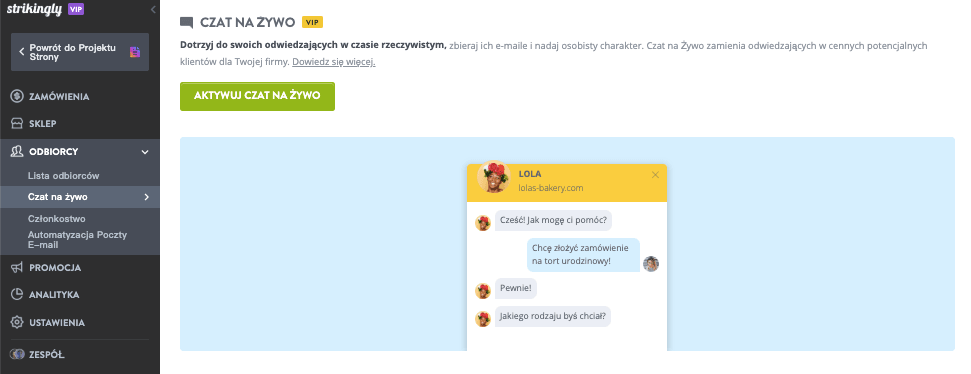 Wdrażanie handlu konwersacyjnego za pomocą Strikingly Wdrażanie handlu konwersacyjnego za pomocą Strikingly