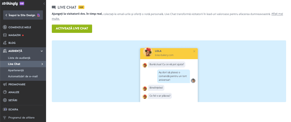 Implementați un serviciu clienți bun cu Strikingly - Integrare chat live Implementați un serviciu clienți bun cu Strikingly - Integrare chat live