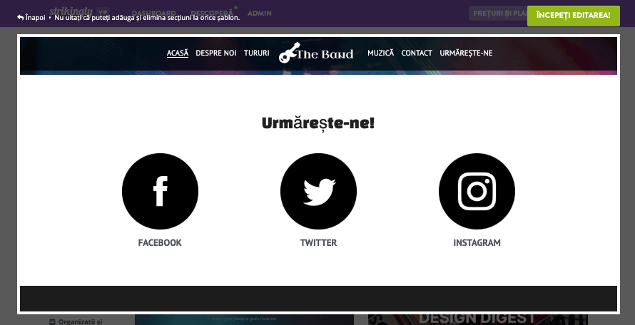 Cum să creați un website de succes cu Strikingly - Integrați rețelele sociale Cum să creați un website de succes cu Strikingly - Integrați rețelele sociale