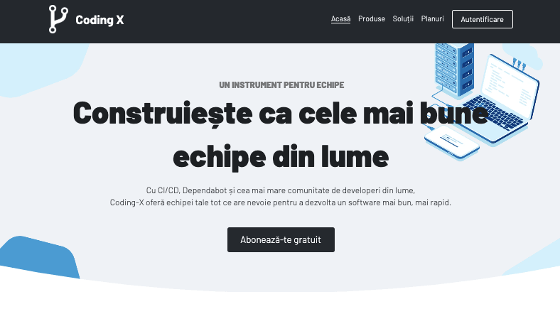 Codare X șablon de la Strikingly Codare X șablon de la Strikingly