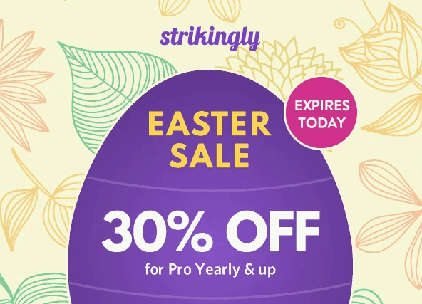 Strikinglyn pääsiäistarjousbanneri Strikinglyn pääsiäistarjousbanneri