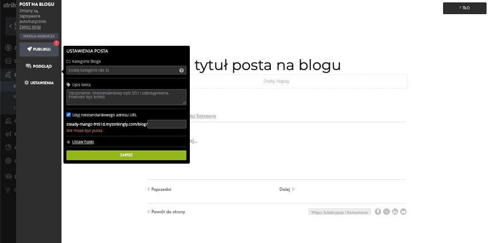Zaplanuj swój wpis na blogu - Blogowanie ze Strikingly - Dostosuj ustawienia bloga Zaplanuj swój wpis na blogu - Blogowanie ze Strikingly - Dostosuj ustawienia bloga