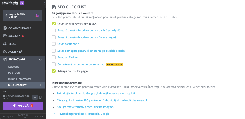 Strikingly pentru antreprenori unici - Optimizare SEO Strikingly pentru antreprenori unici - Optimizare SEO