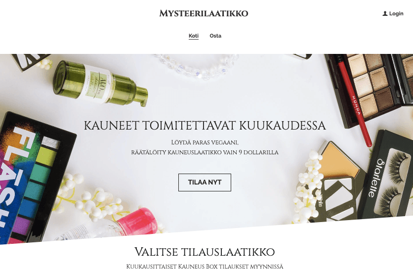 Mysteerilaatikko-malli Strikinglyltä Mysteerilaatikko-malli Strikinglyltä