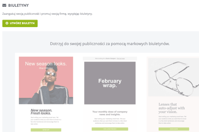 Funkcja Biuletynu Strikingly Funkcja Biuletynu Strikingly