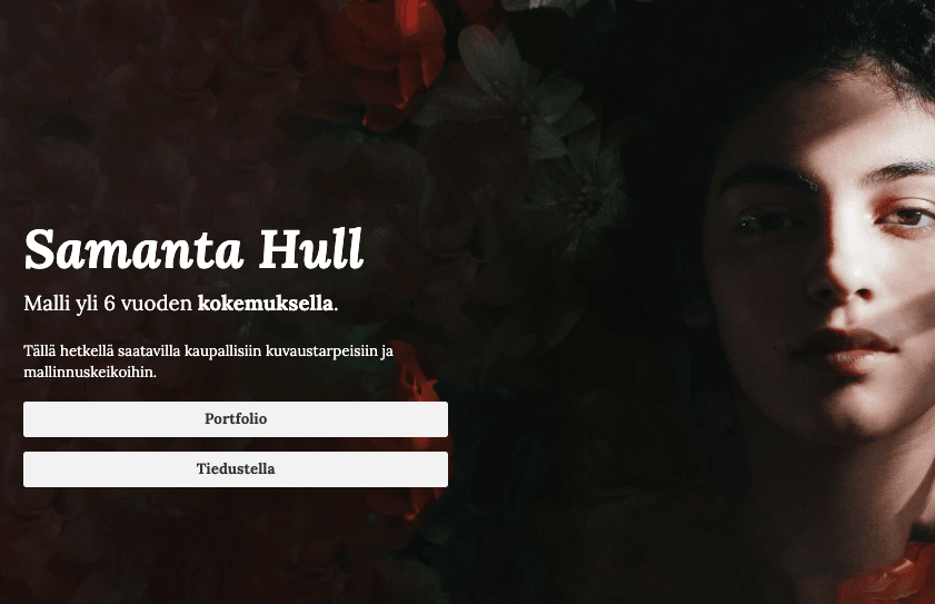 Samantha Hull -malli Strikinglystä Samantha Hull -malli Strikinglystä