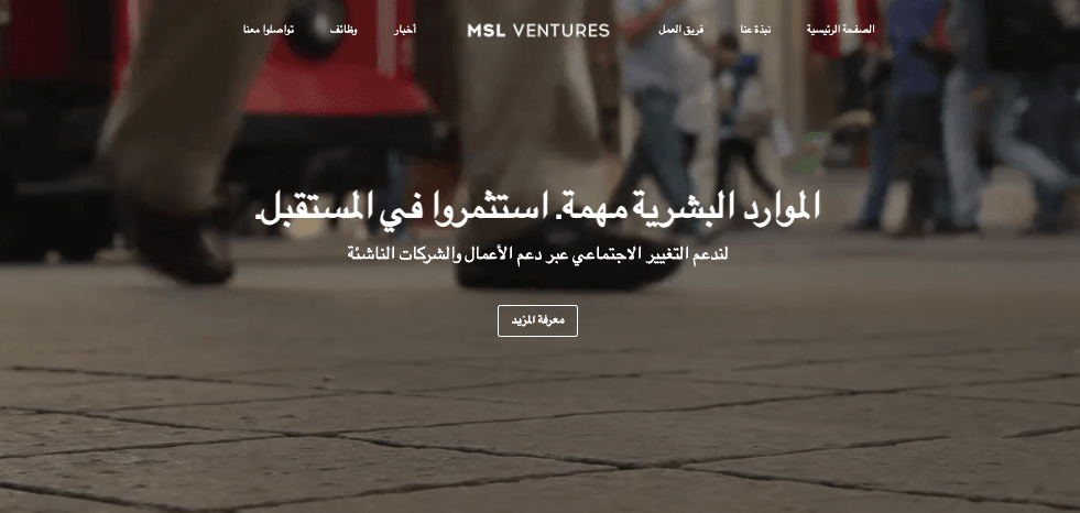 قالب MSL Ventures من Strikingly قالب MSL Ventures من Strikingly