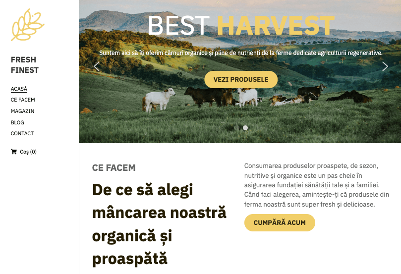 Template-ul Fresh Finest de la Strikingly Template-ul Fresh Finest de la Strikingly