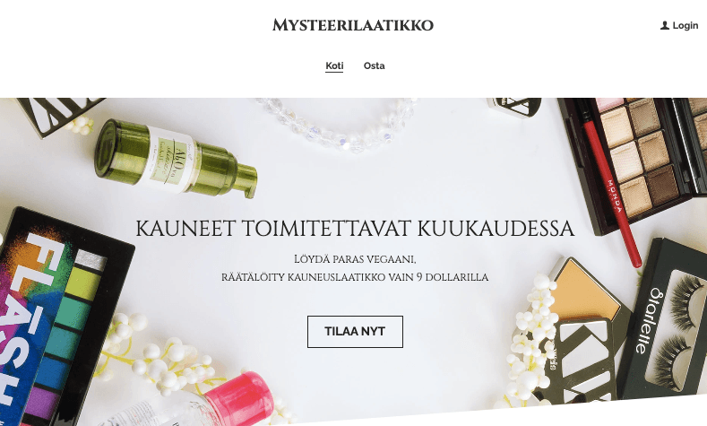 Mystery Box -malli Strikinglyltä Mystery Box -malli Strikinglyltä