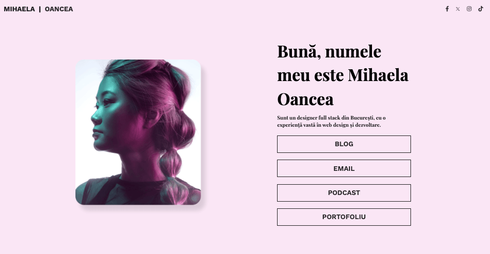 Șablonul Michelle Cruise de la Strikingly Șablonul Michelle Cruise de la Strikingly