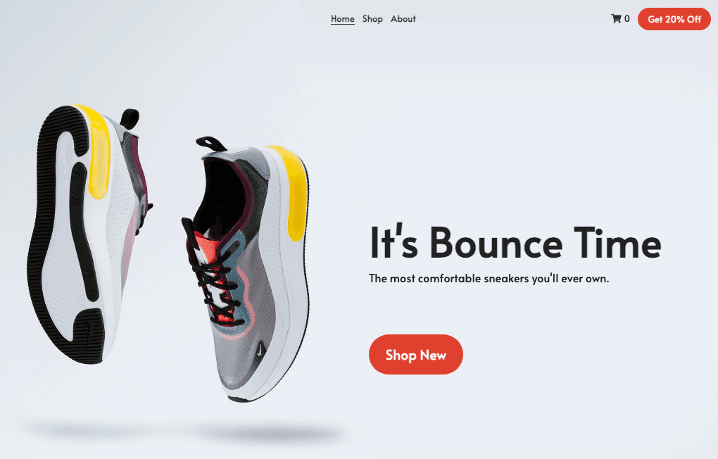 Szablon czasu odbicia z przyciskiem wezwania do działania Szablon czasu odbicia z przyciskiem wezwania do działania