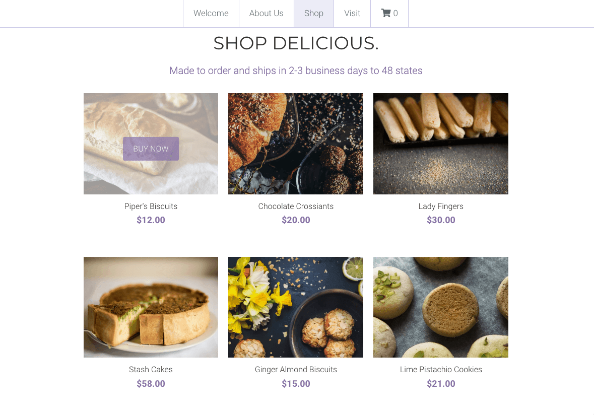 Szablon sklepu Delicous Online Store od Strikingly Szablon sklepu Delicous Online Store od Strikingly