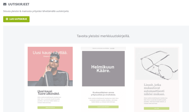 Strikinglyn brändätty uutiskirjetoiminto Strikinglyn brändätty uutiskirjetoiminto