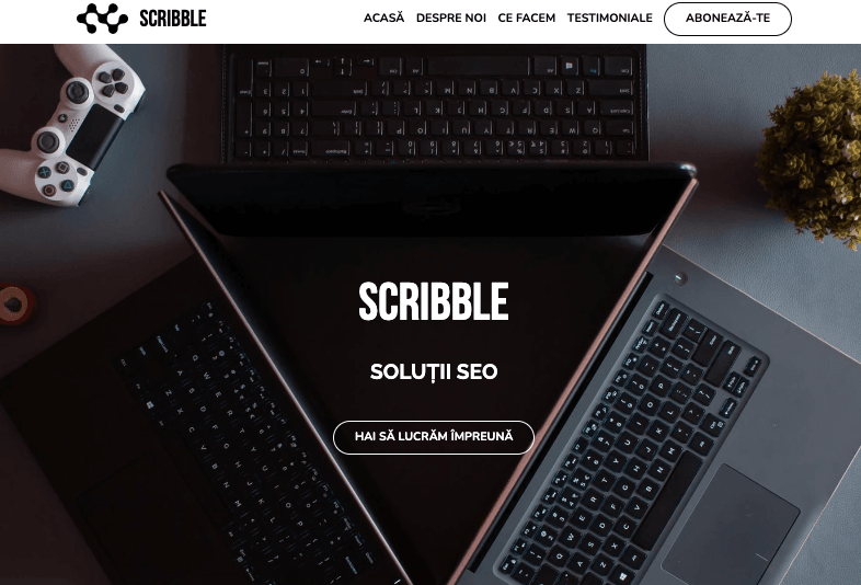 Șablon Scribble de la Strikingly Șablon Scribble de la Strikingly