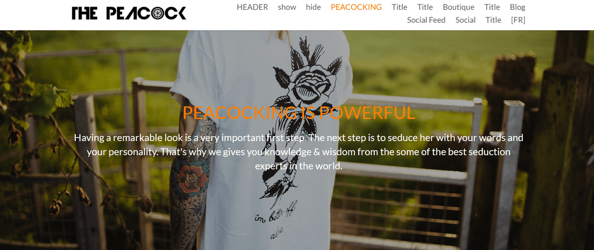 Imagine preluată de la Masculin Peacocking Imagine preluată de la Masculin Peacocking