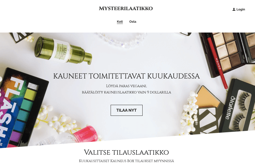 MysteryBox-malli Strikinglyltä MysteryBox-malli Strikinglyltä