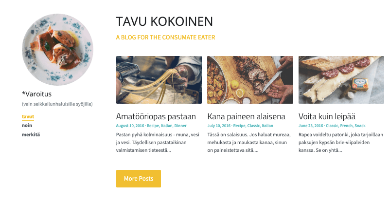 Byte-kokoinen blogimalli Strikinglyltä Byte-kokoinen blogimalli Strikinglyltä