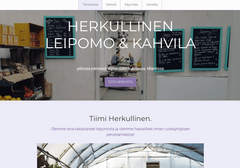 Minimalistinen ruokablogin malli Minimalistinen ruokablogin malli