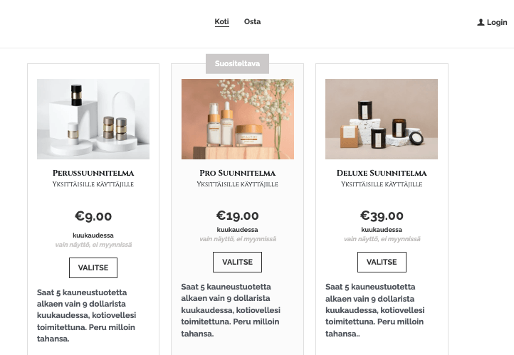 Strikinglyn Mystery Box -verkkokauppapohja Strikinglyn Mystery Box -verkkokauppapohja