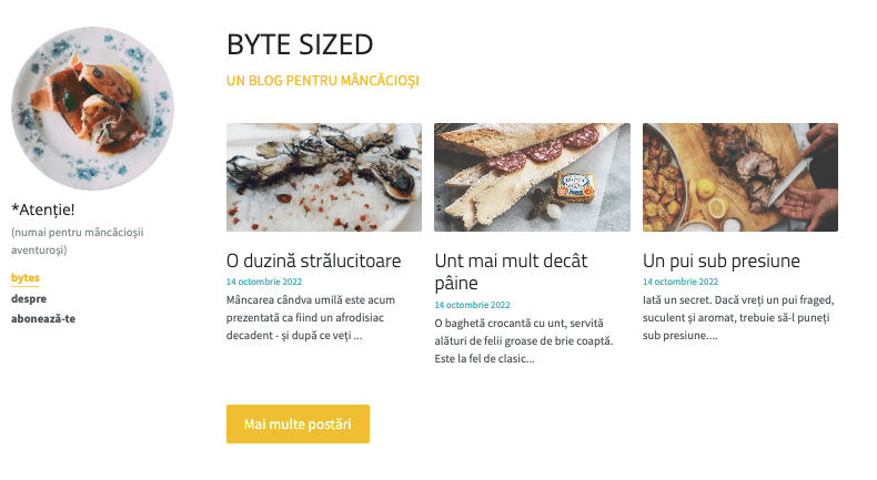 Șablon de blog de dimensiuni reduse de la Strikingly Șablon de blog de dimensiuni reduse de la Strikingly